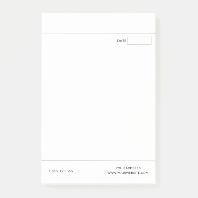 Create Your Own White Post-it Notes (Front)