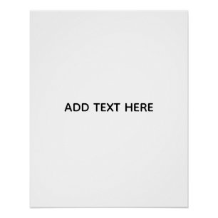Create Your Own White Poster
