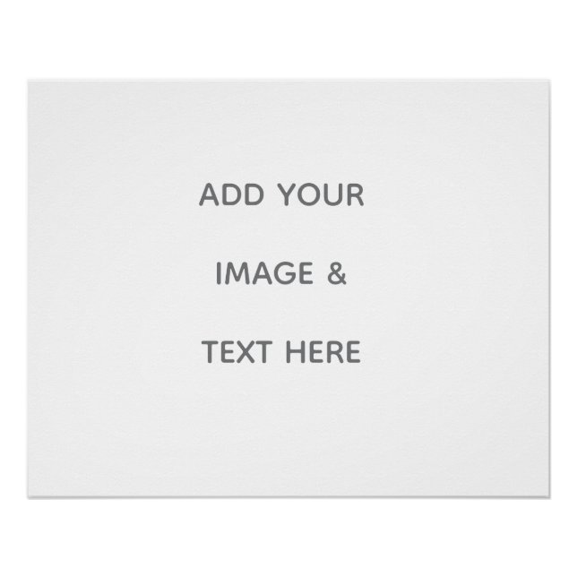 Create Your Own white  Poster (Front)