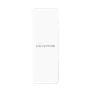 create your own white return address label
