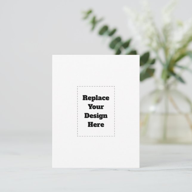 Create Your Own white  RSVP Card (Standing Front)