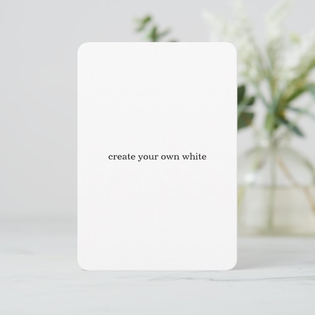 create your own white  RSVP card (Standing Front)
