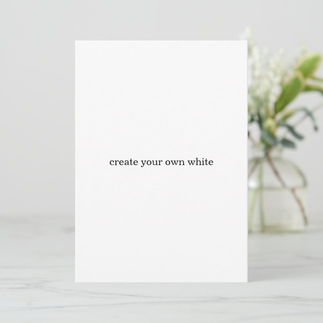 create your own white  save the date (Standing Front)