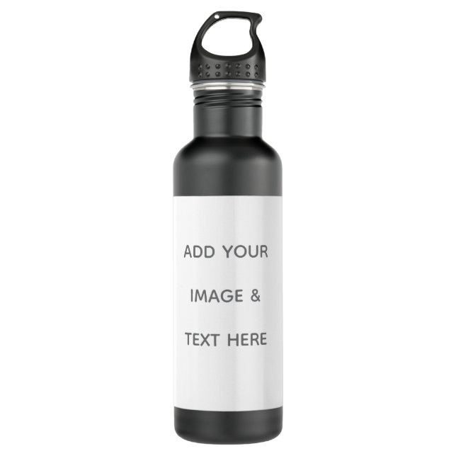 Create Your Own white  Save The Date 710 Ml Water Bottle (Front)
