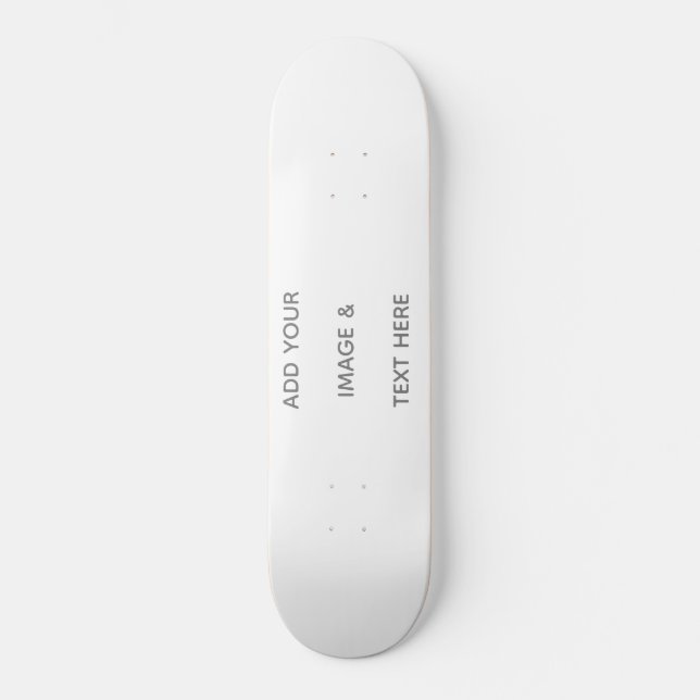 Create Your Own white  Save The Date Skateboard (Front)