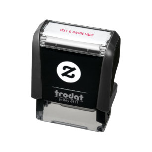 Create Your Own white Self-inking Stamp