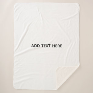 Create Your Own White Sherpa Blanket