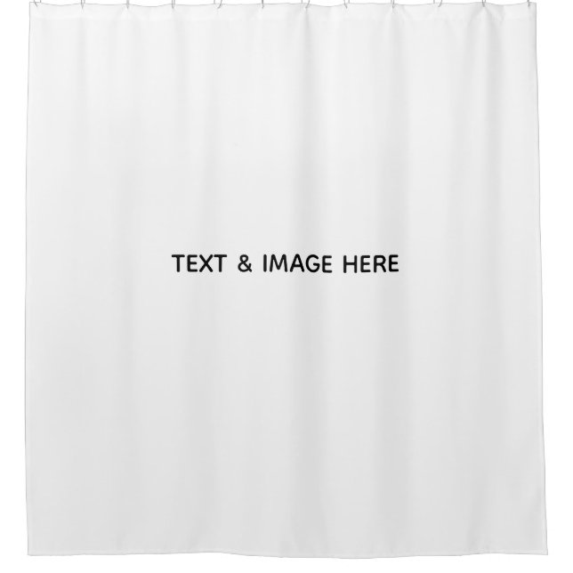 Create Your Own white Shower Curtain (Front)