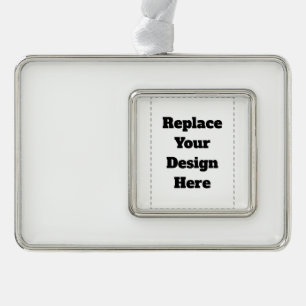 Create Your Own white Silver Plated Framed Ornament