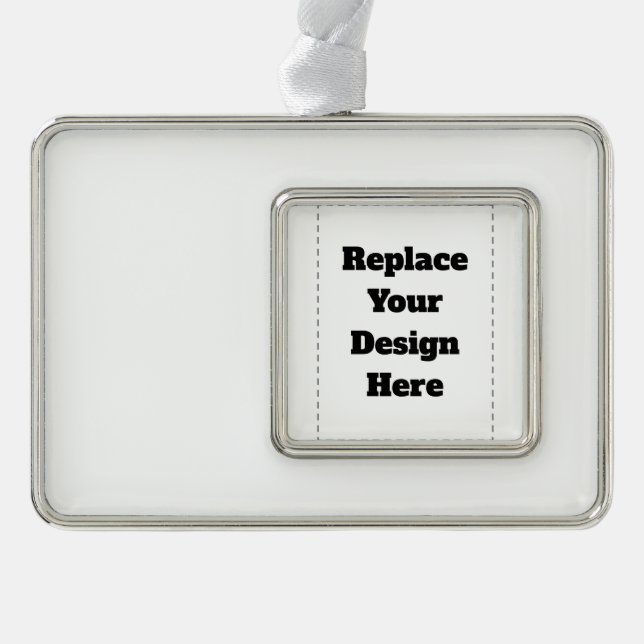 Create Your Own white  Silver Plated Framed Ornament (Front)