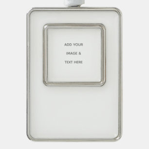 Create Your Own white Silver Plated Framed Ornament