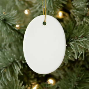 Create Your Own White Simple Ceramic Ornament