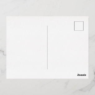 Create Your Own White Simple Foil Invitation Postcard