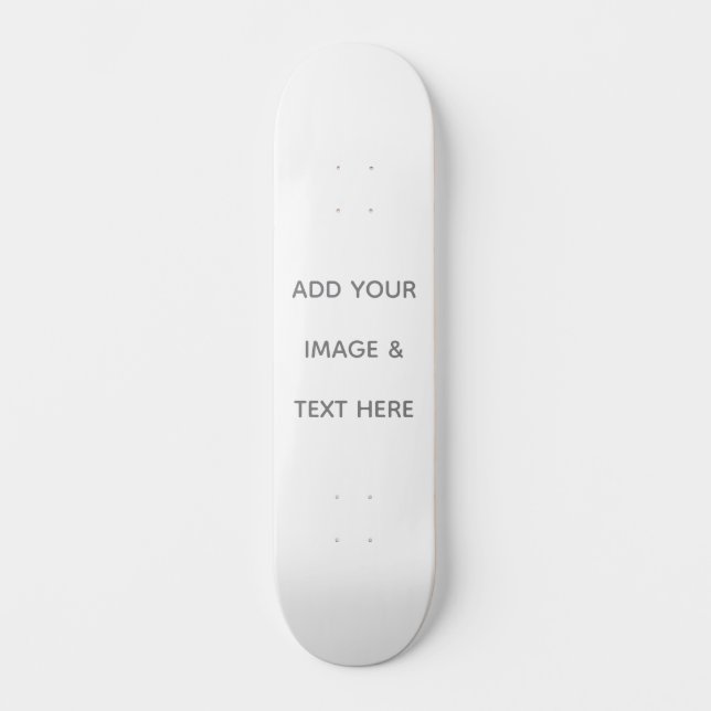 Create Your Own white  Skateboard (Front)