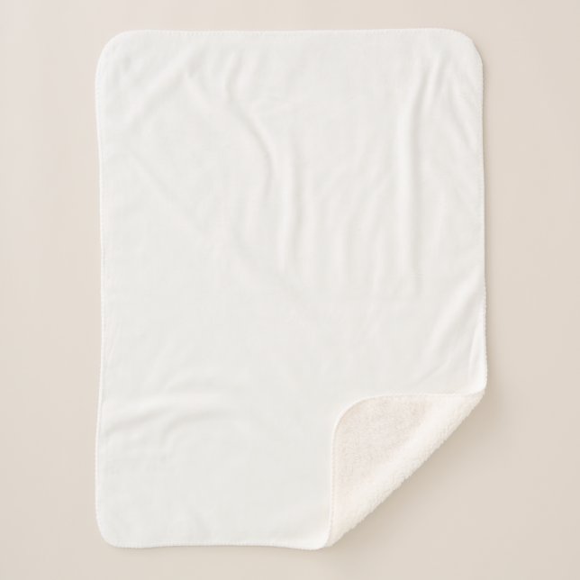Create Your Own white Small Sherpa Blanket (Front)