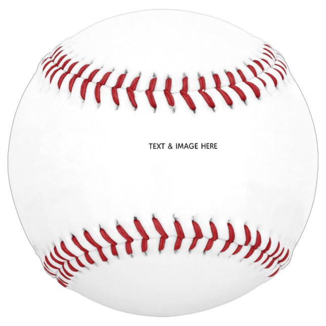Create Your Own white Softball (Front)