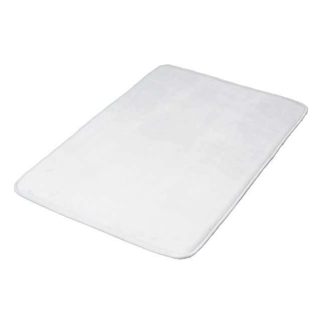 Create Your Own White Solid Custom Bath Mat (Angled)