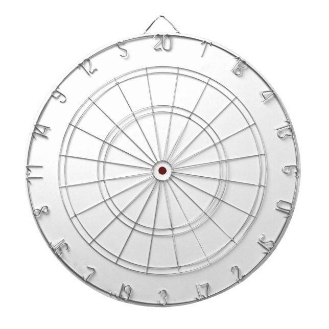 Create Your Own White Solid Custom Dartboard (Front)