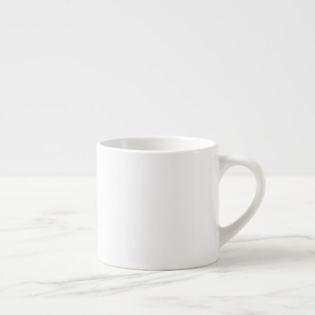 Create Your Own White Solid Custom Espresso Cup (Right)