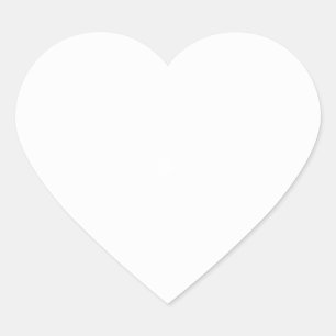 Create Your Own White Solid Custom Heart Sticker
