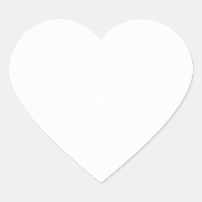 Create Your Own White Solid Custom Heart Sticker (Front)