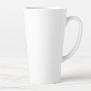 Create Your Own White Solid Custom Latte Mug
