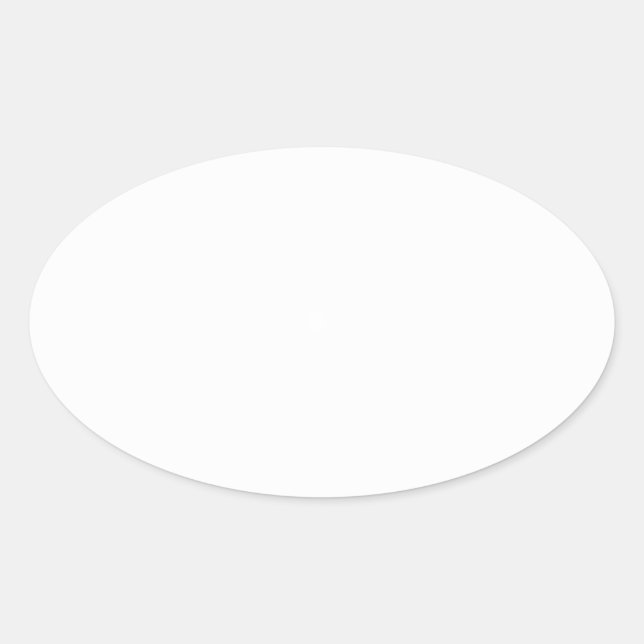 Create Your Own White Solid Custom Oval Sticker (Front)