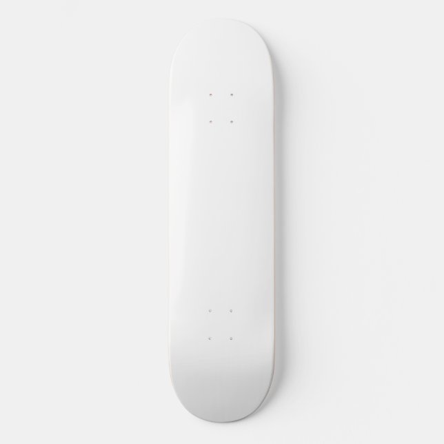 Create Your Own White Solid Custom Skateboard (Front)