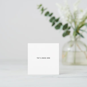 Create Your Own white Square Business Card