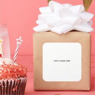 Create Your Own white Square Sticker