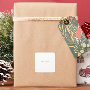 Create Your Own white Square Sticker