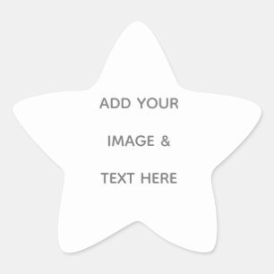 Create Your Own white  Star Sticker