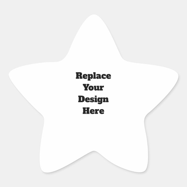Create Your Own white  Star Sticker (Front)