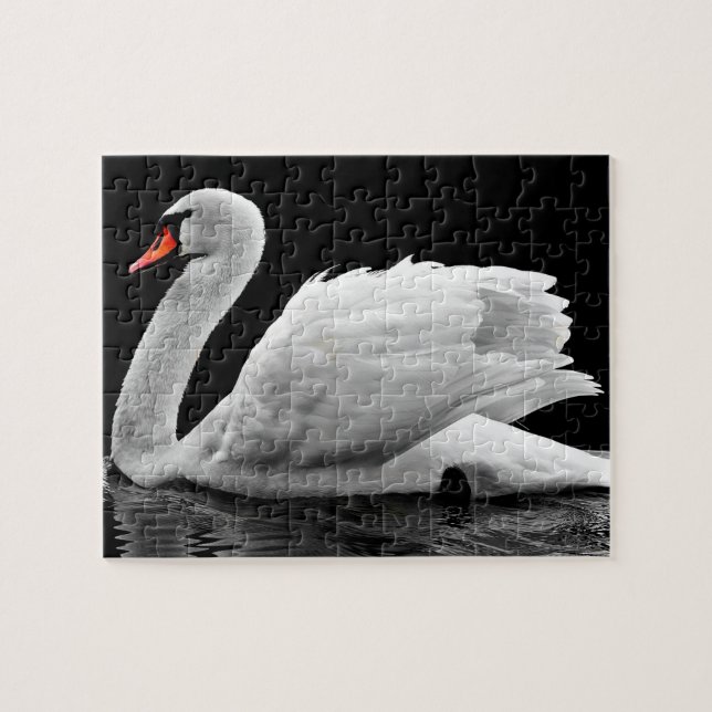 Create Your Own White Swan Nature Photo Jigsaw Puzzle (Horizontal)