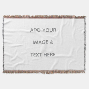 Create Your Own white  Throw Blanket