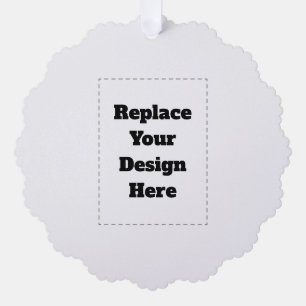 Create Your Own white Tree Decoration Card