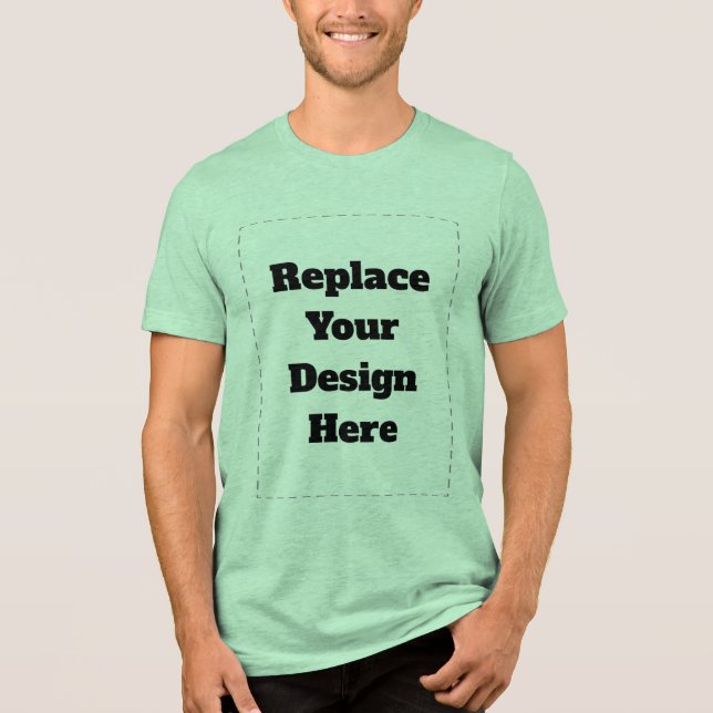 Create Your Own white  Tri-Blend Shirt (Front)