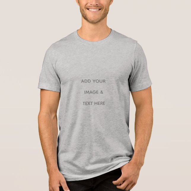 Create Your Own white  Tri-Blend Shirt (Front)