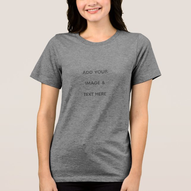 Create Your Own white  Tri-Blend Shirt (Front)