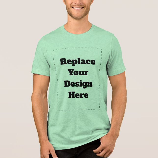 Create Your Own white  Tri-Blend Shirt (Front)
