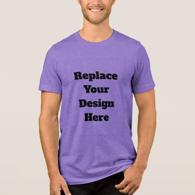 Create Your Own white  Tri-Blend Shirt (Front)