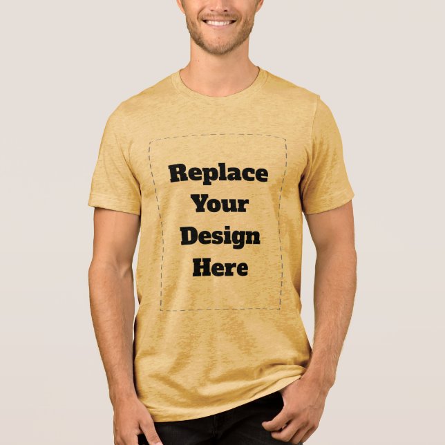 Create Your Own white  Tri-Blend Shirt (Front)
