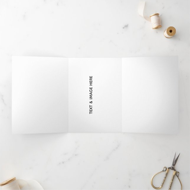 Create Your Own white Tri-Fold Programme (Inside)