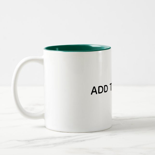 Create Your Own White  Two-Tone Coffee Mug (Left)