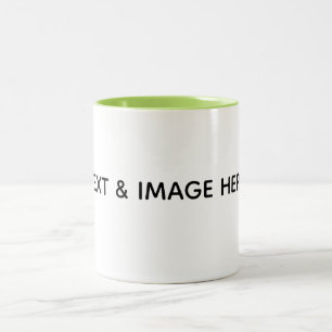 Create Your Own white Two-Tone Coffee Mug