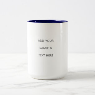 Create Your Own white Two-Tone Coffee Mug