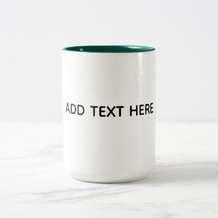 Create Your Own White Two-Tone Coffee Mug