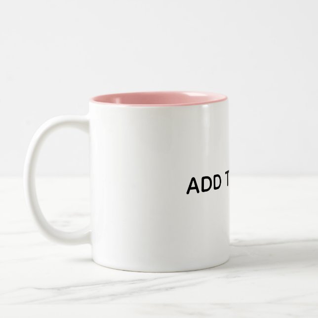 Create Your Own White  Two-Tone Coffee Mug (Left)