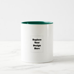 Create Your Own white Two-Tone Coffee Mug