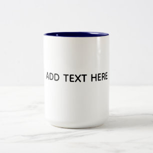 Create Your Own White Two-Tone Coffee Mug